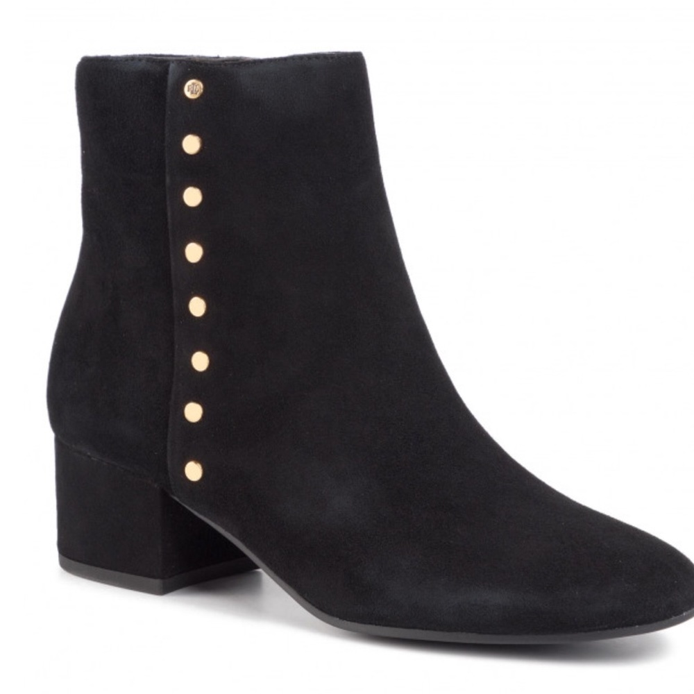 Lauren Ralph Lauren Womens Wharton Suede Studded Ankle Boots